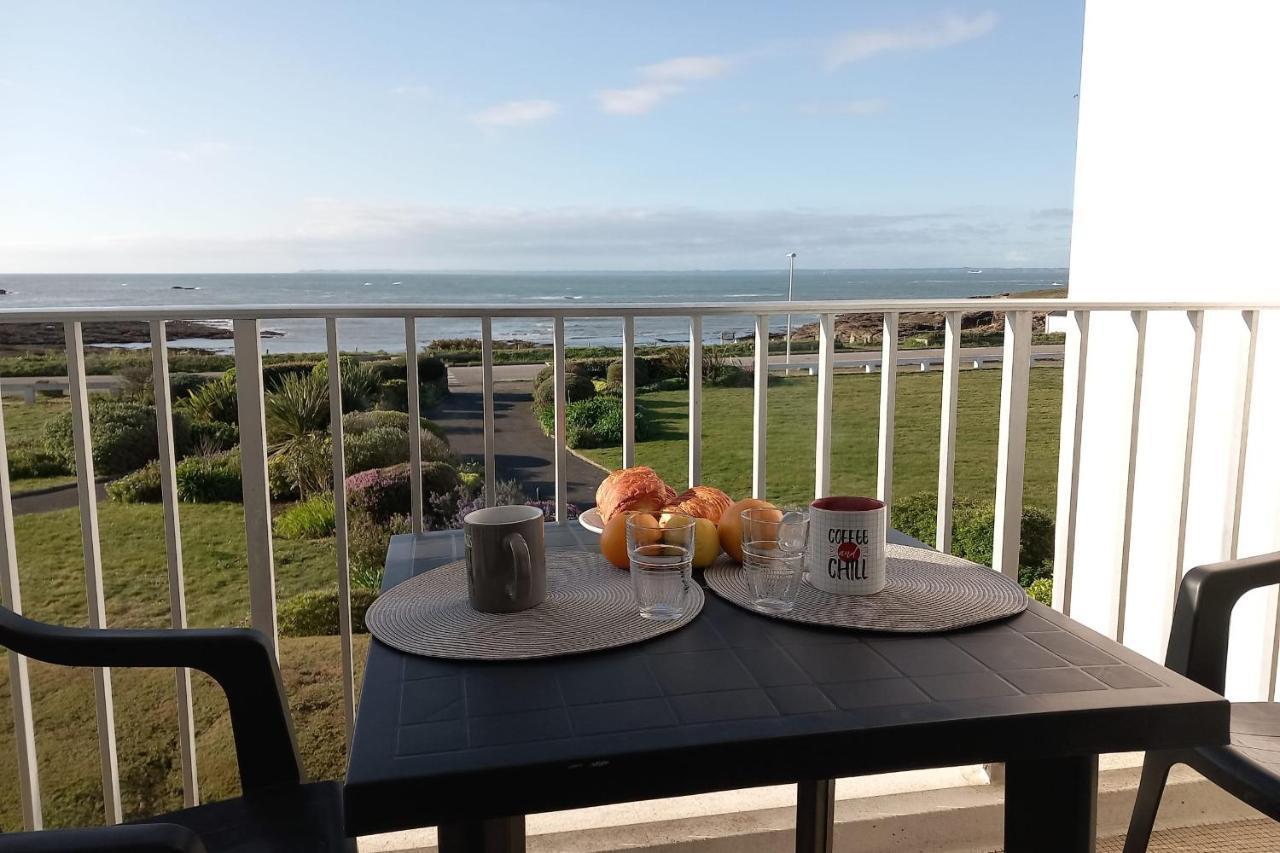 Grand Studio Vue Mer Dans Residence Des 3 Iles Pres De La Thalasso Quiberon Eksteriør bilde